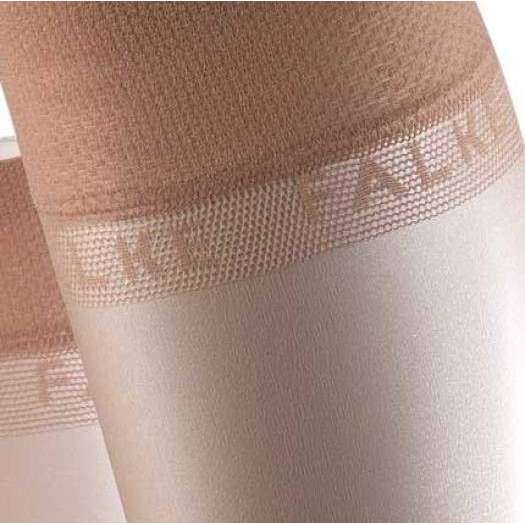 Falke Shelina 12 Denier Ultra-Transparent Sensitive Top Shimmer Knee-High Tights - Powder - Image 2