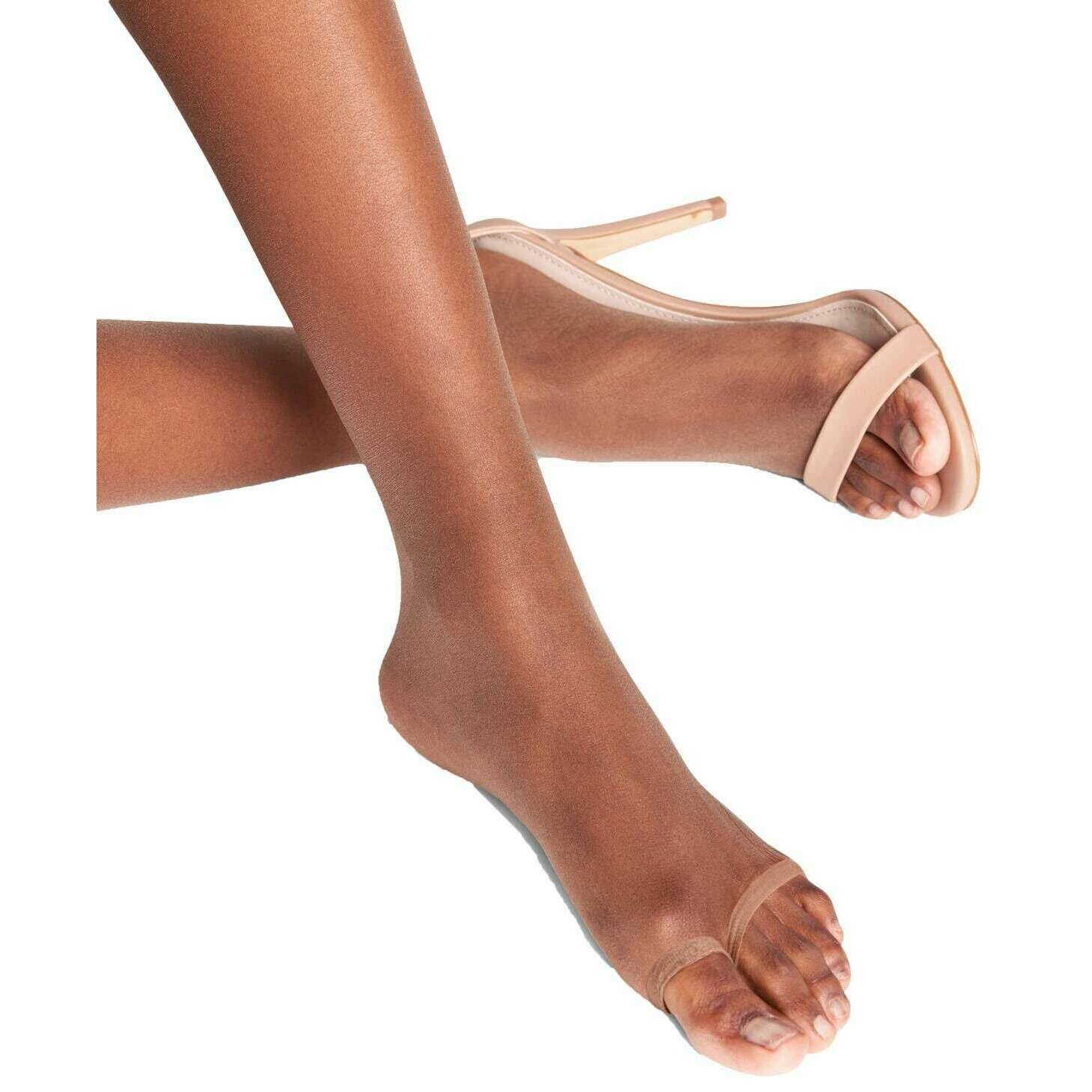 Falke Shelina Toeless 12 Denier Tights - Espresso Brown - Image 5
