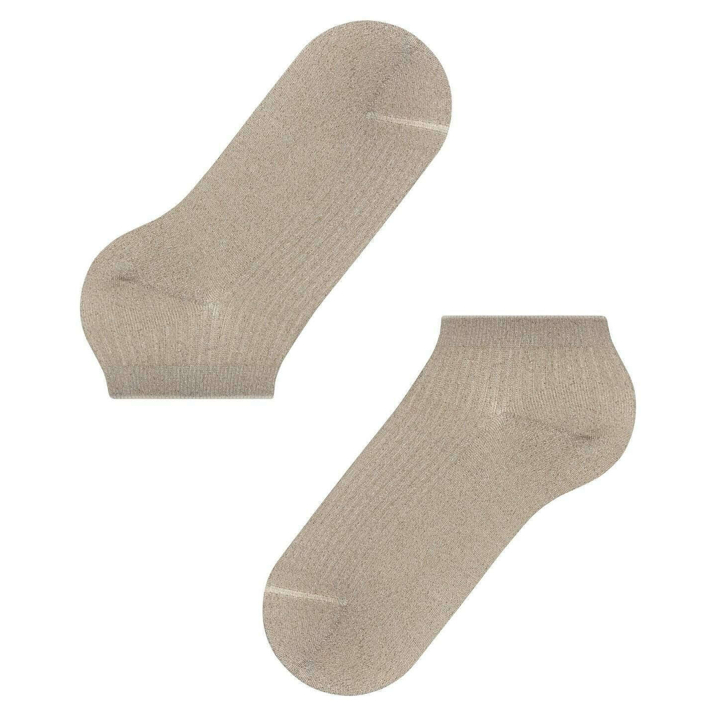 Falke Shiny Rib Sneaker Socks - Chrome Cream - Image 5