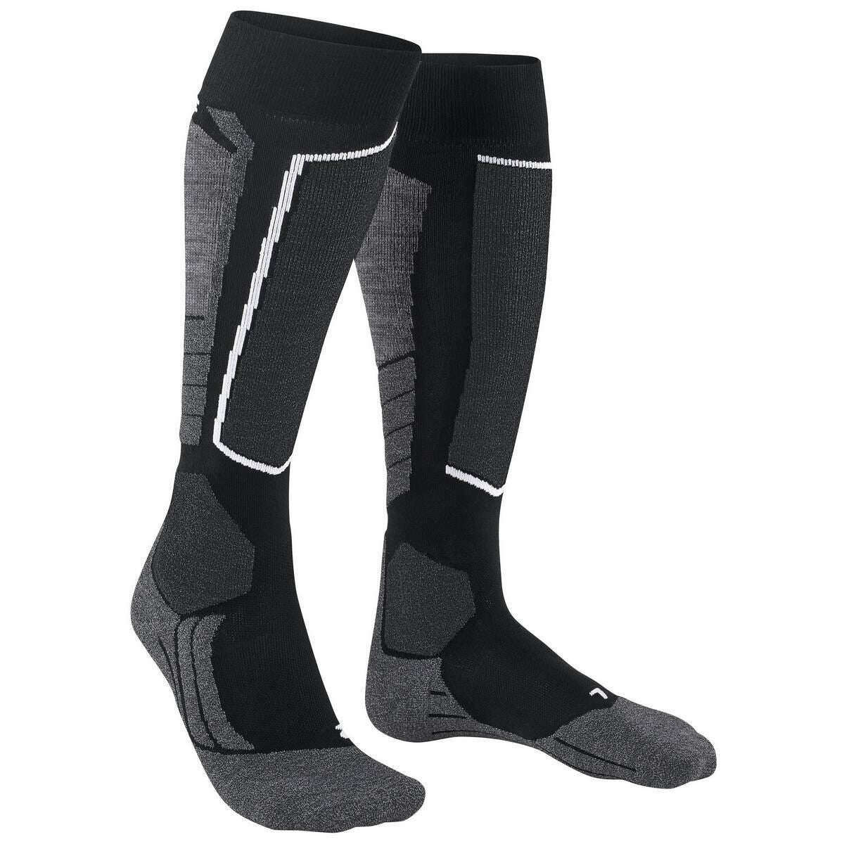 Falke SK2 Intermediate Vegan Knee High Socks - Black Mix - Image 2