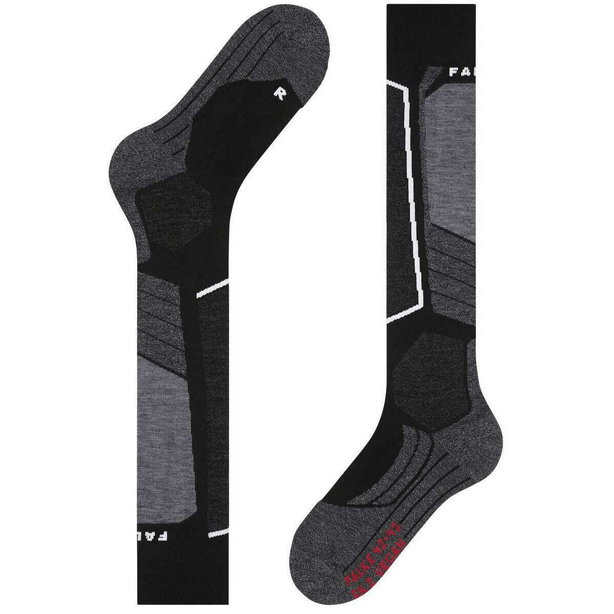 Falke SK2 Intermediate Vegan Knee High Socks - Black Mix - Image 4