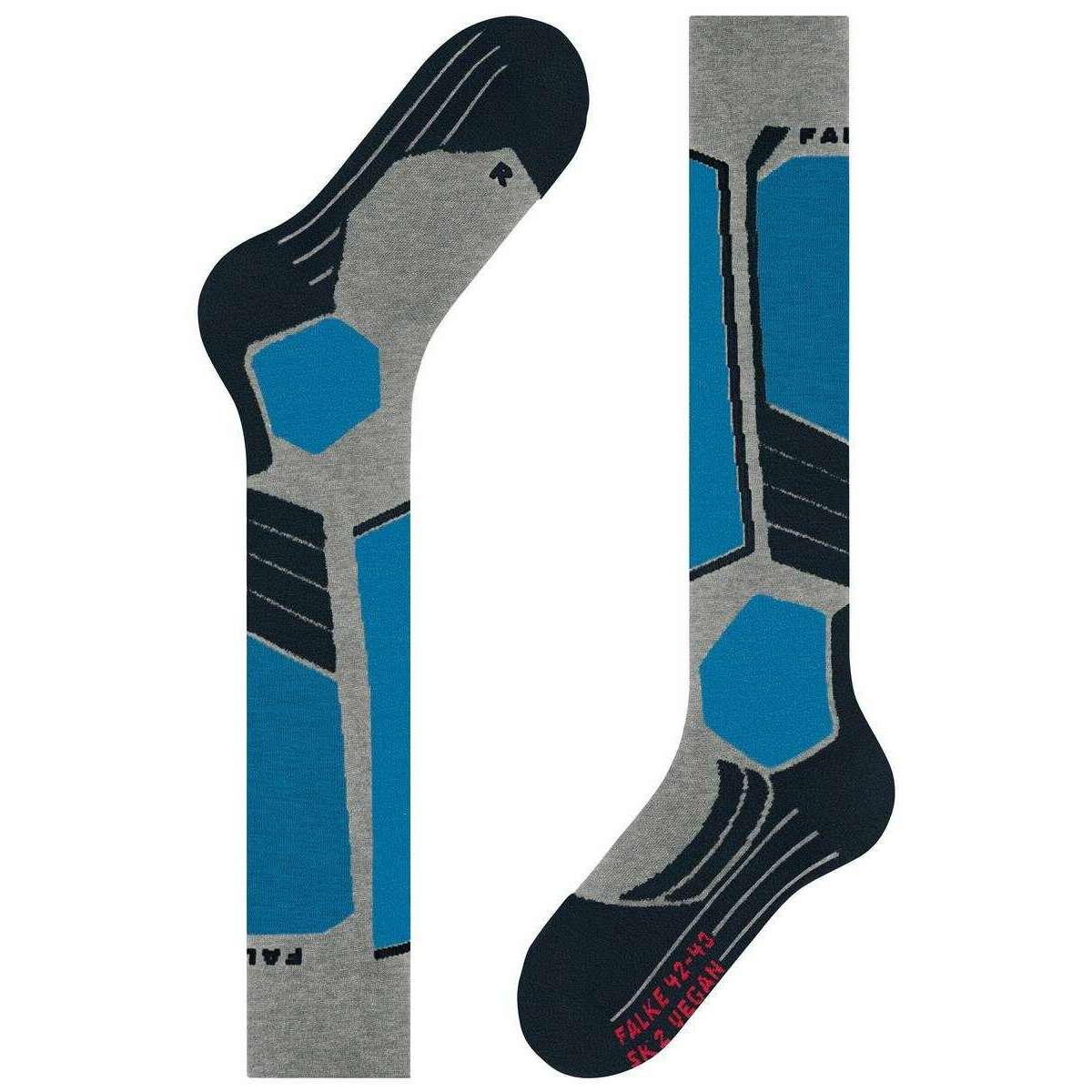 Falke SK2 Intermediate Vegan Knee High Socks - Light Grey - Image 4