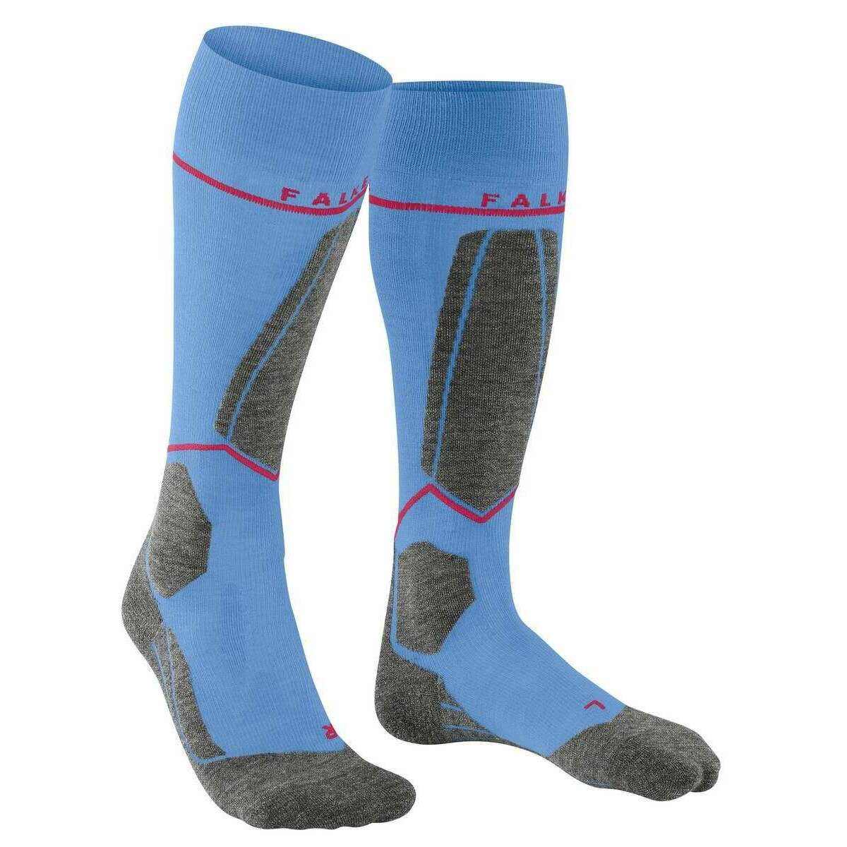 Falke SK4 Advanced Compression Light Skiing Knee-High Socks - Morning Sky Blue - Image 2
