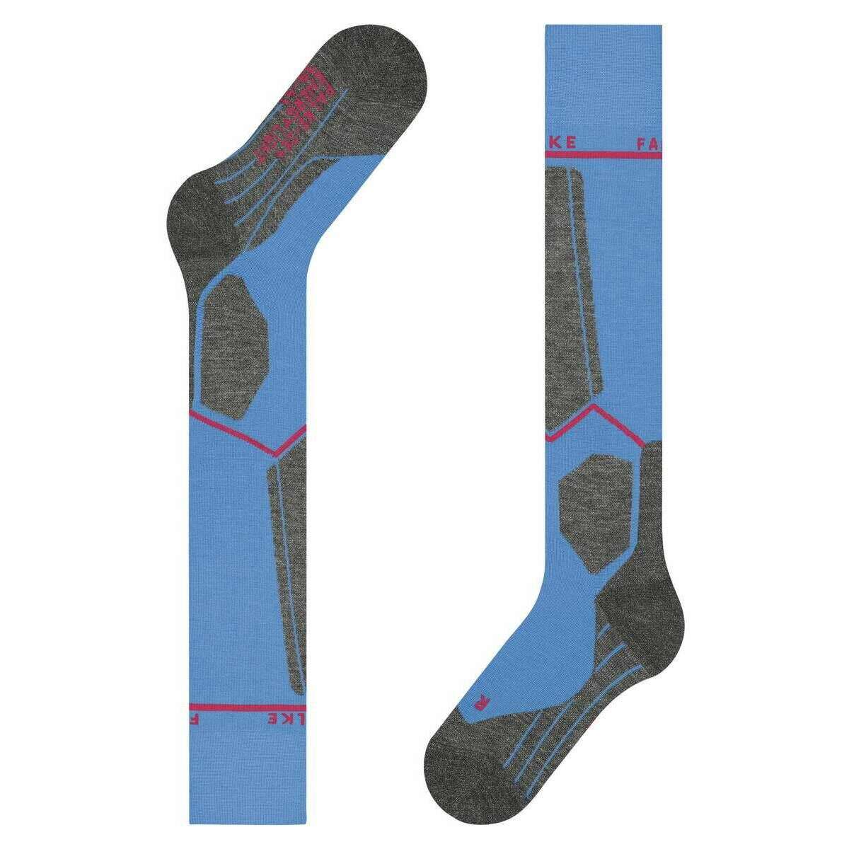 Falke SK4 Advanced Compression Light Skiing Knee-High Socks - Morning Sky Blue - Image 4