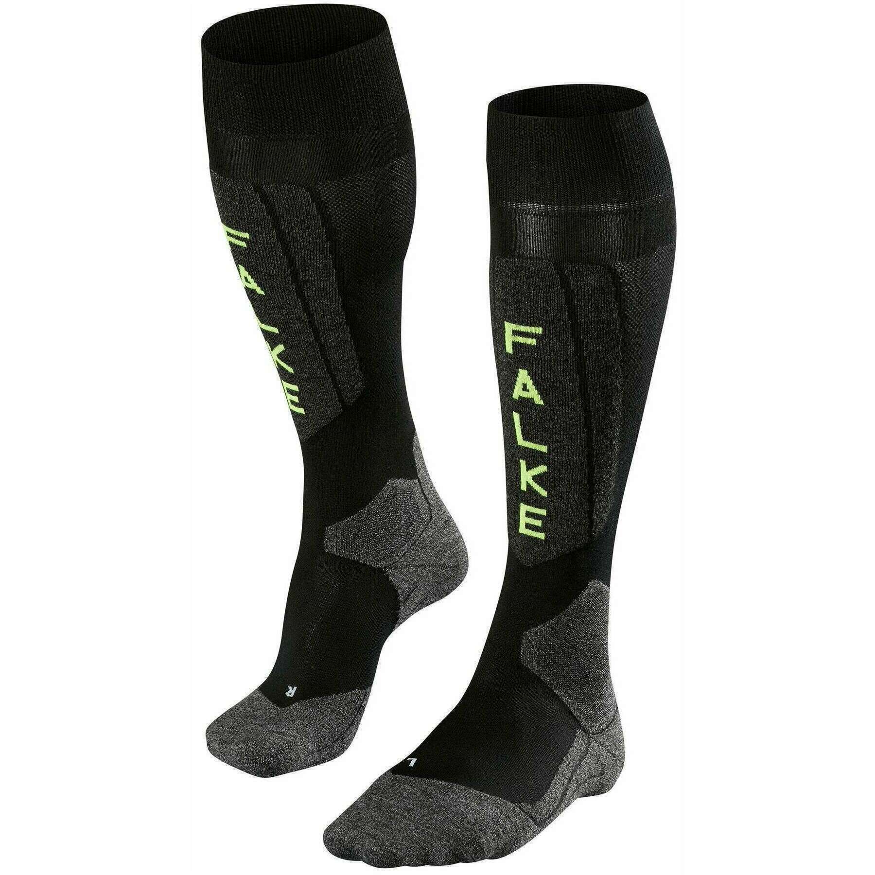 Falke SK5 Expert Skiing Knee High Socks - Black Lightening