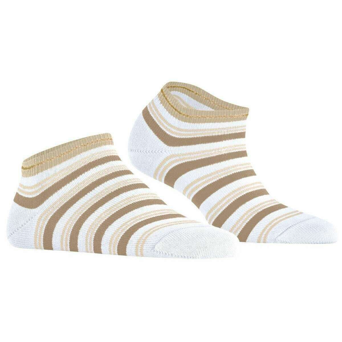 Falke Smart Stripe Sneaker Socks - White - Image 2