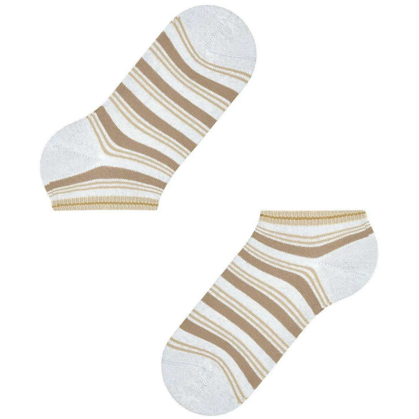 Falke Smart Stripe Sneaker Socks - White - Image 5