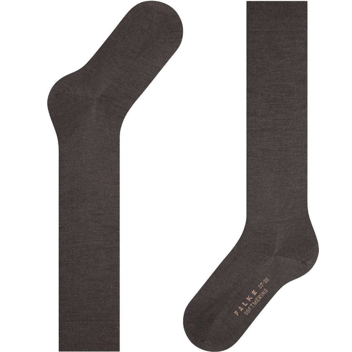 Falke Softmerino Knee High Socks - Dark Brown - Image 4