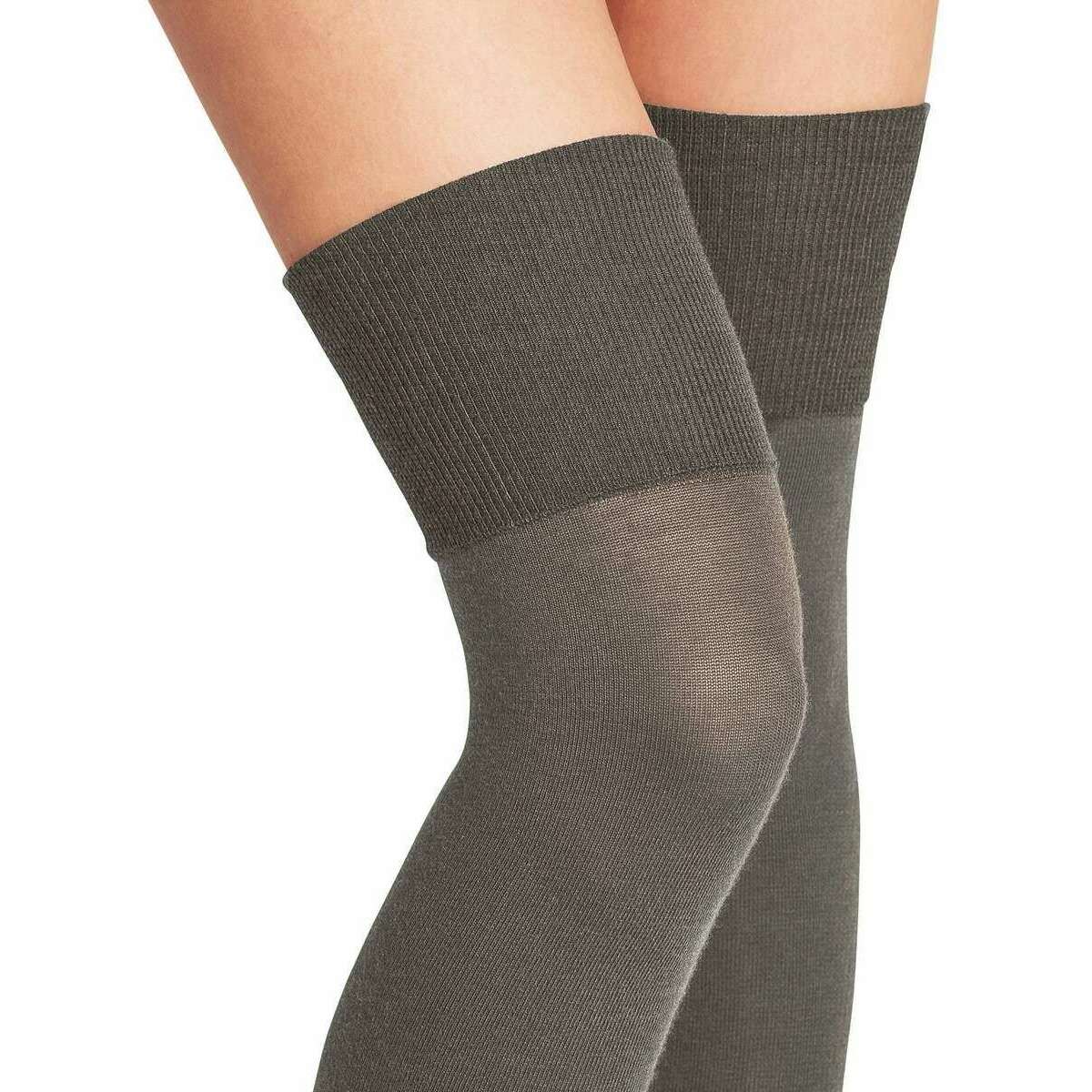 Falke Softmerino Overknee Socks - Pebble Brown - Image 4
