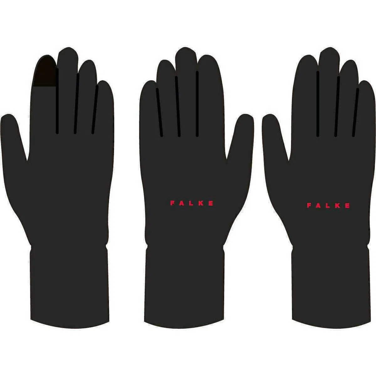 Falke Sports Training Gloves - Black