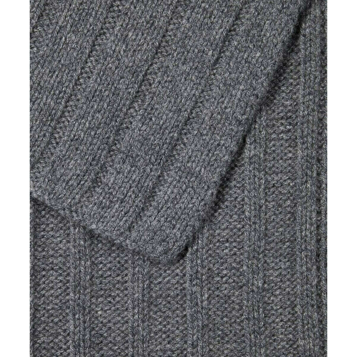 Falke Sporty Rib Cashmere Scarf - Dark Grey - Image 3
