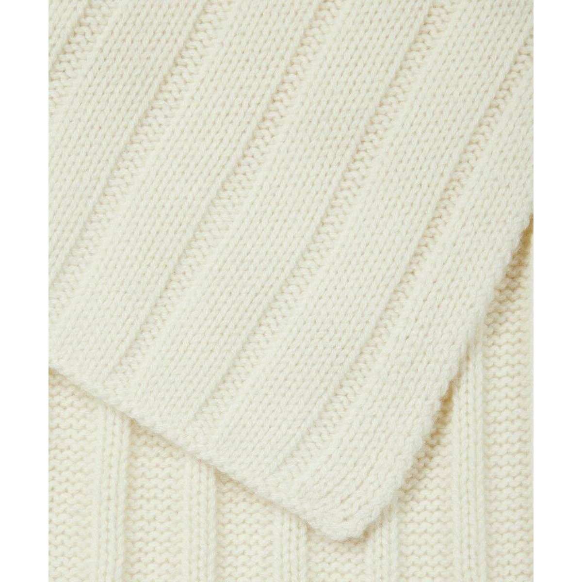 Falke Sporty Rib Cashmere Scarf - Off-White - Image 3
