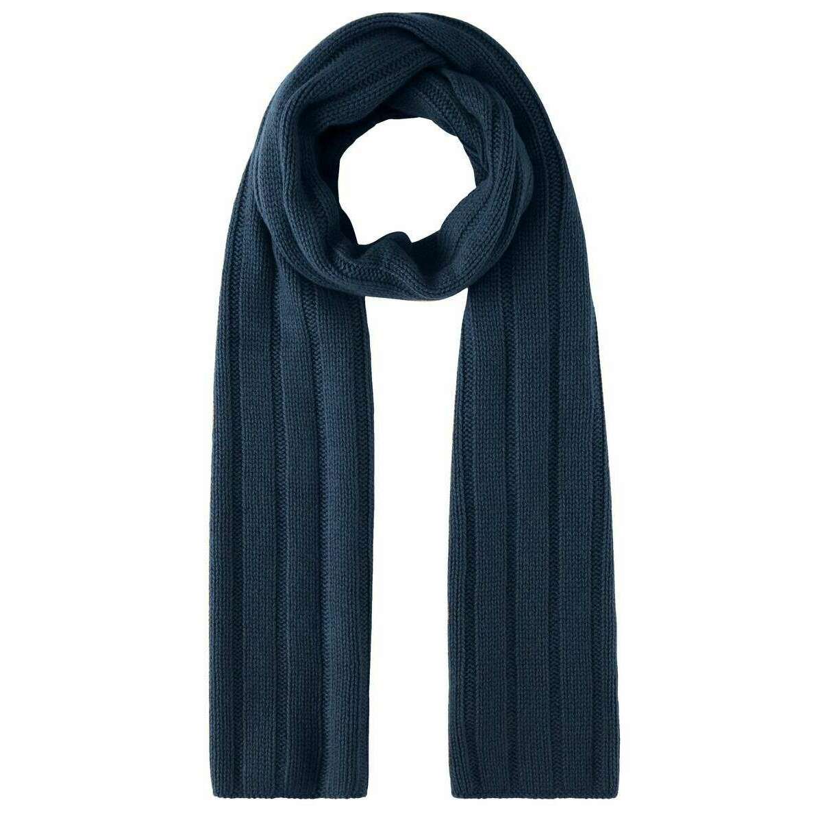 Falke Sporty Rib Cashmere Scarf - Space Blue