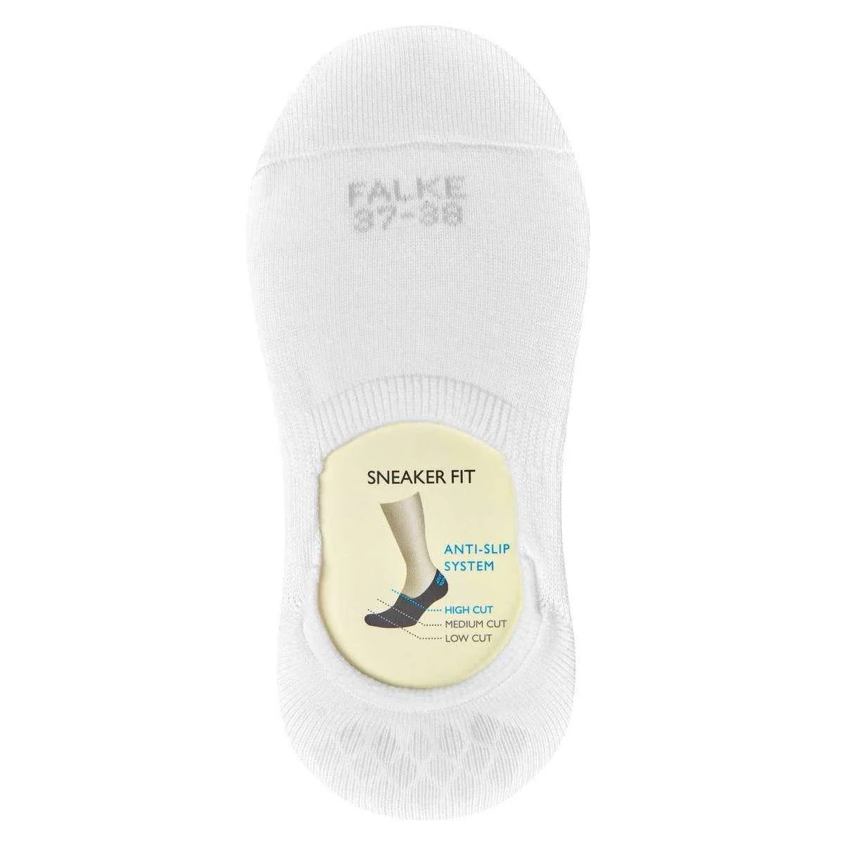 Falke Step High Cut No Show Socks - White - Image 4