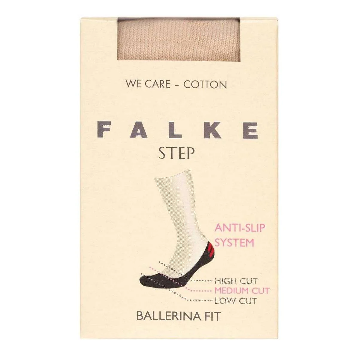 Falke Step Medium Cut No Show Boxed Socks - Cream - Image 6