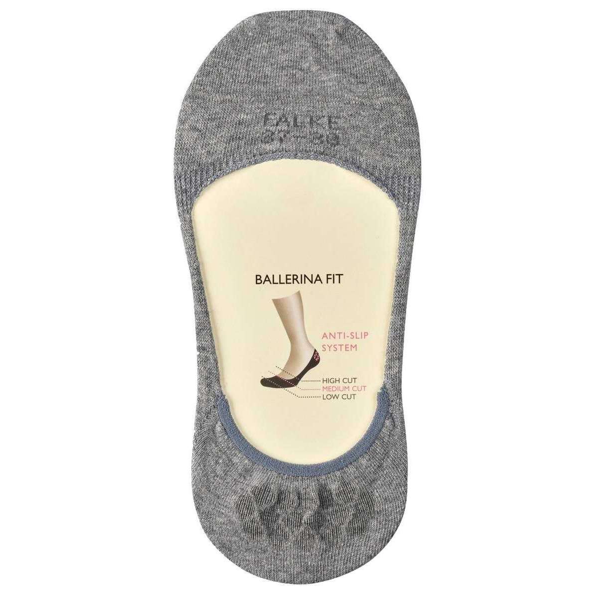 Falke Step Medium Cut No Show Socks - Light Grey Marl - Image 4