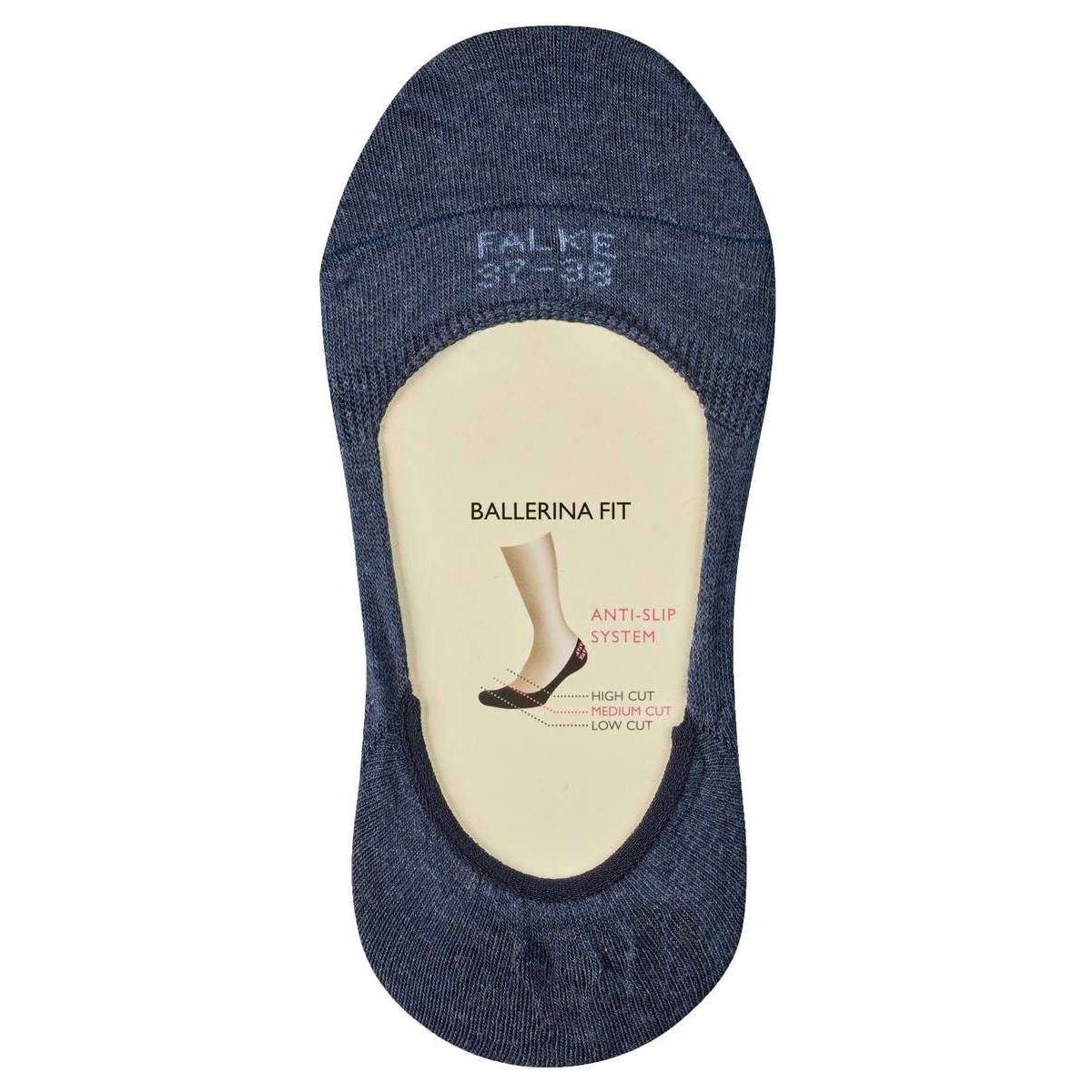 Falke Step Medium Cut No Show Socks - Navy Mel - Image 4