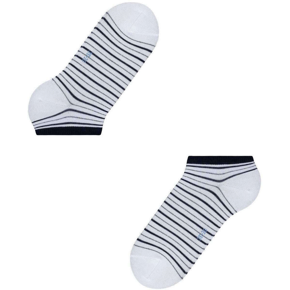 Falke Stripe Shimmer Sneaker Socks - White - Image 3