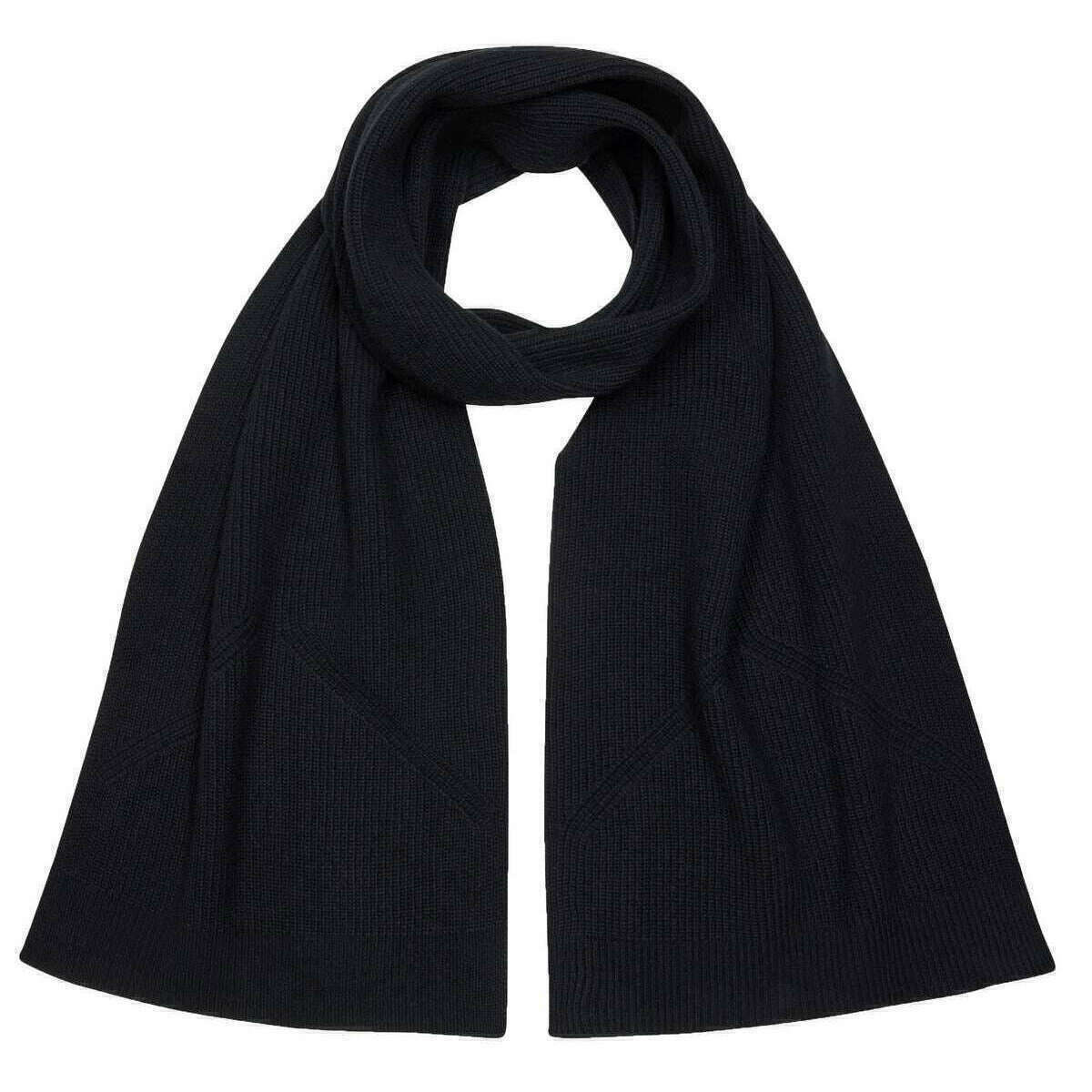 Falke Structured Lambswool Scarf - Black