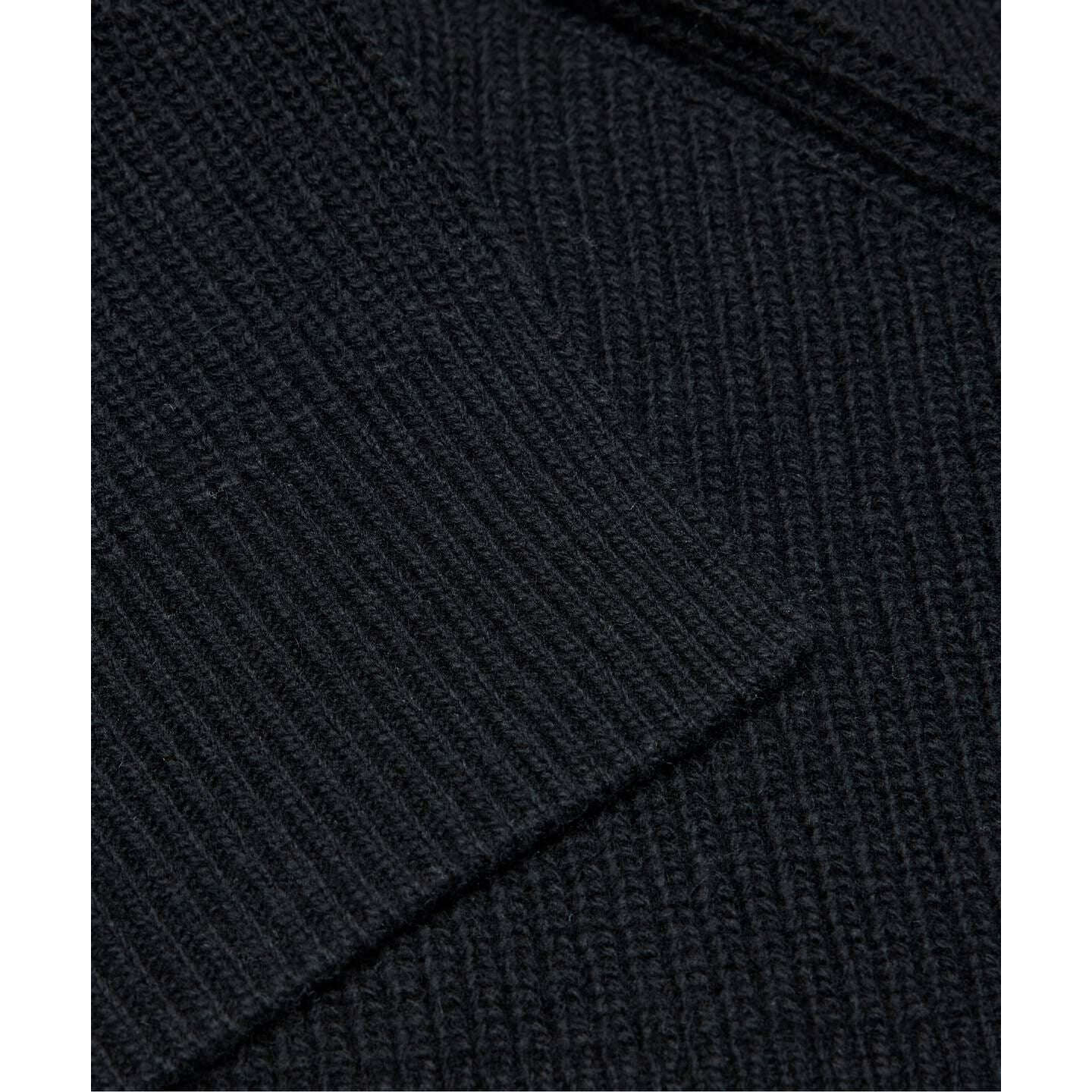 Falke Structured Lambswool Scarf - Black - Image 2