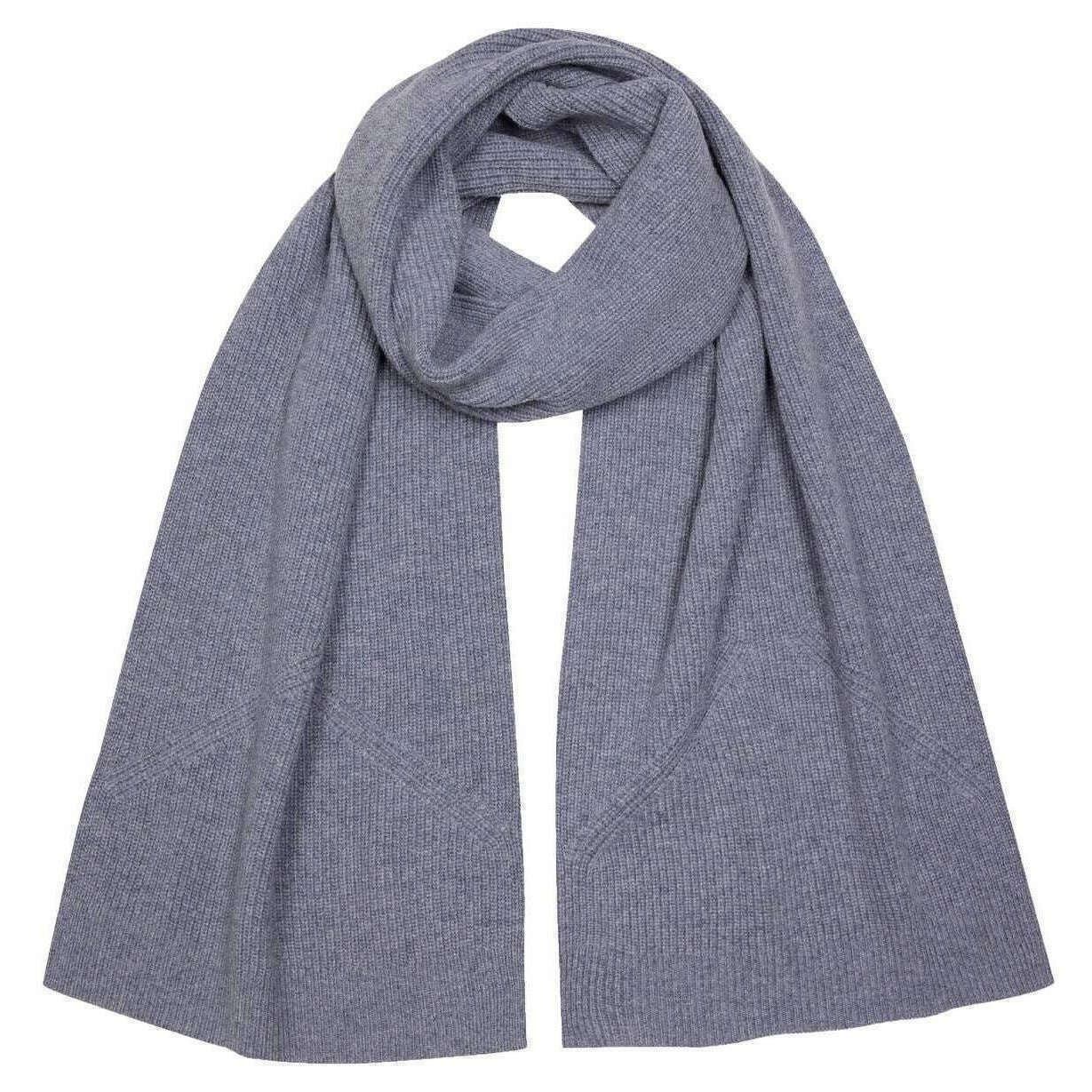 Falke Structured Lambswool Scarf - Grey Mel