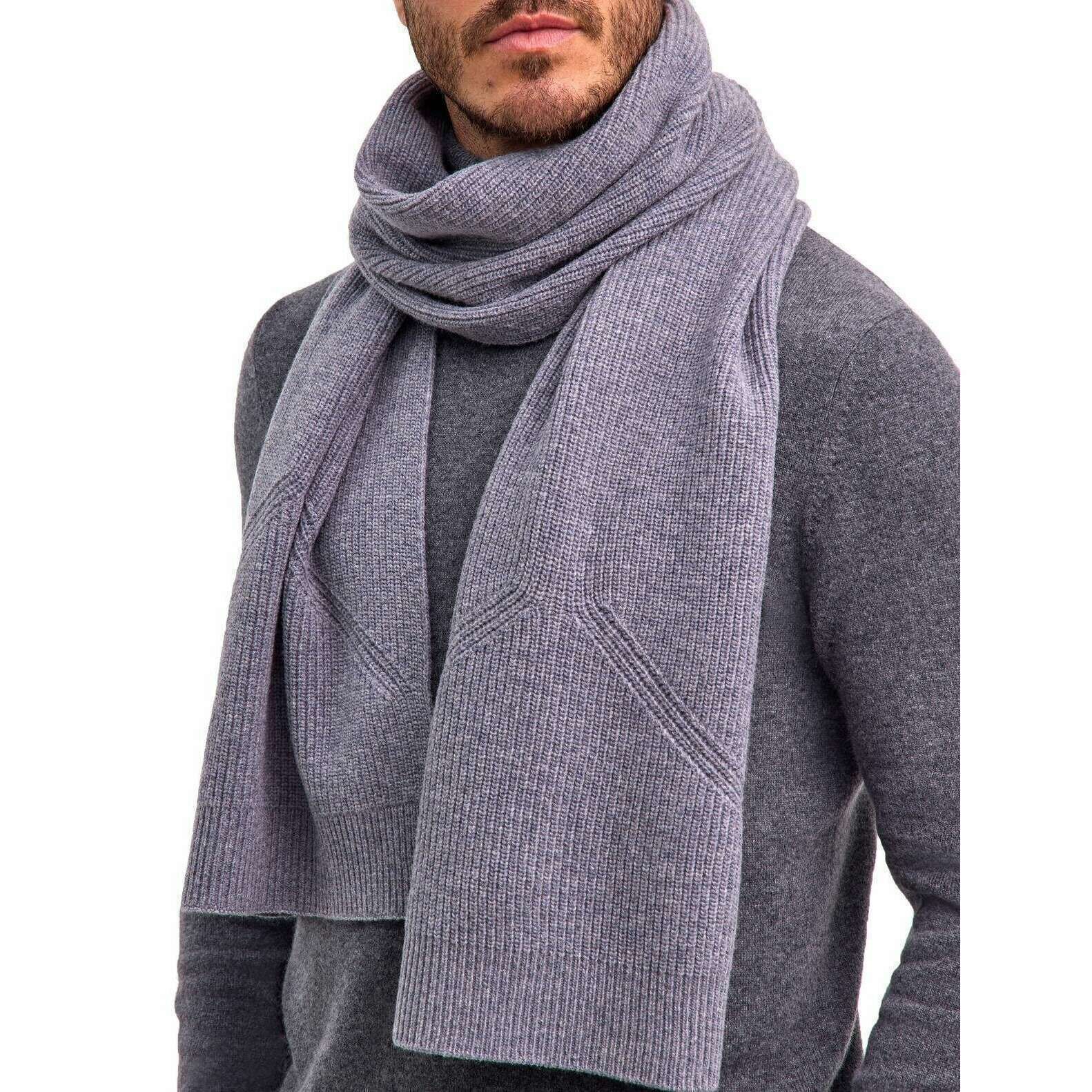 Falke Structured Lambswool Scarf - Grey Mel - Image 3