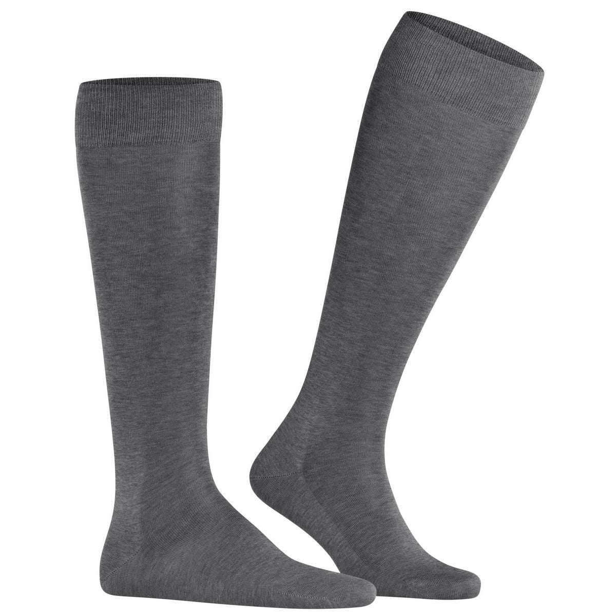 Falke Tiago Knee High Socks - Steel Mel Grey - Image 2