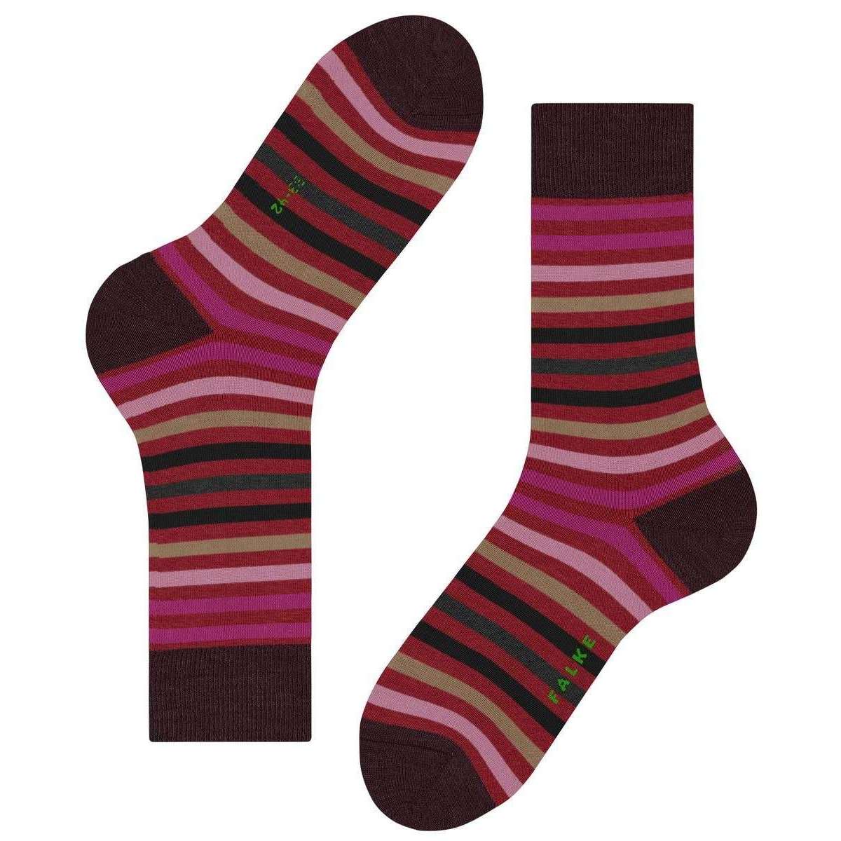 Falke Tinted Stripe Socks - Ingle Red - Image 5