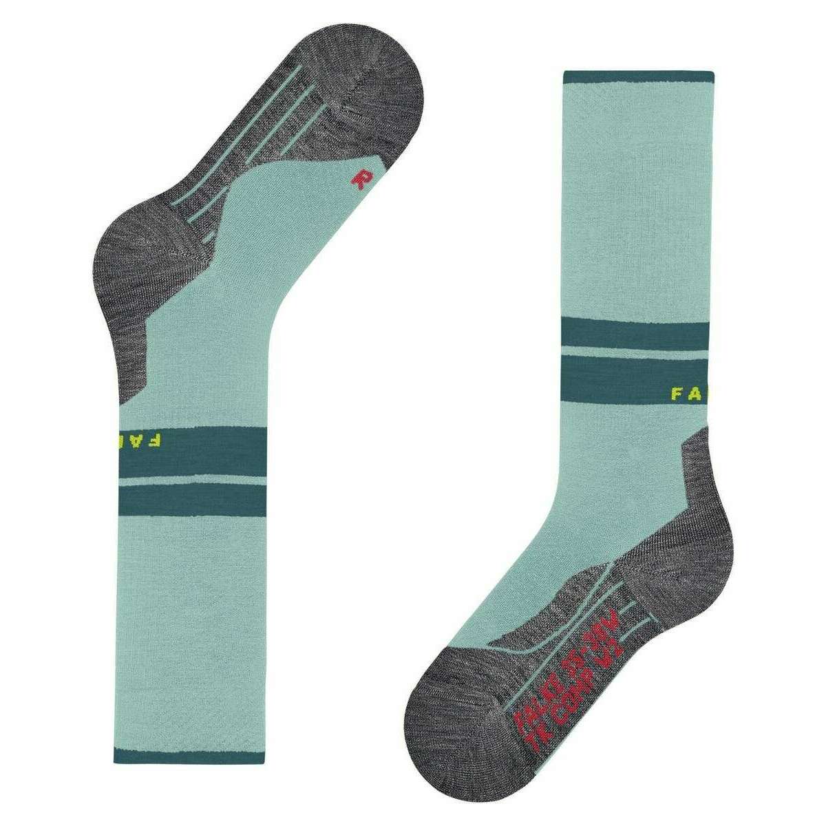 Falke TK Compression W1 Energy Trekking Knee-High Socks - Mint Blue - Image 4