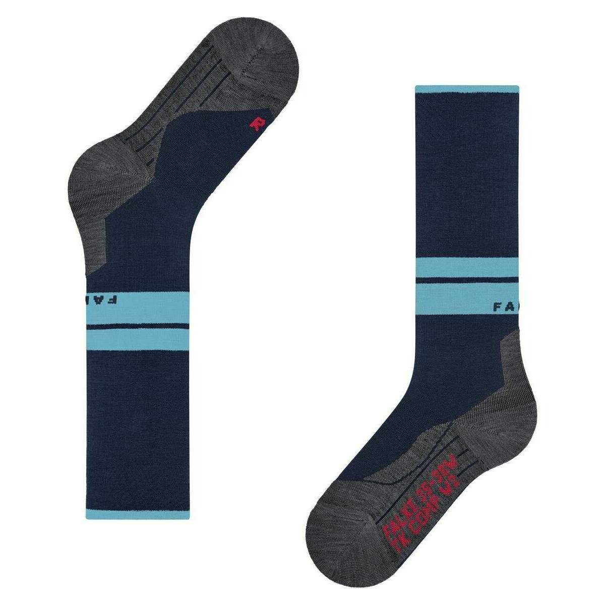 Falke TK Compression W3 Energy Trekking Knee-High Socks - Marine Navy/Blue - Image 4