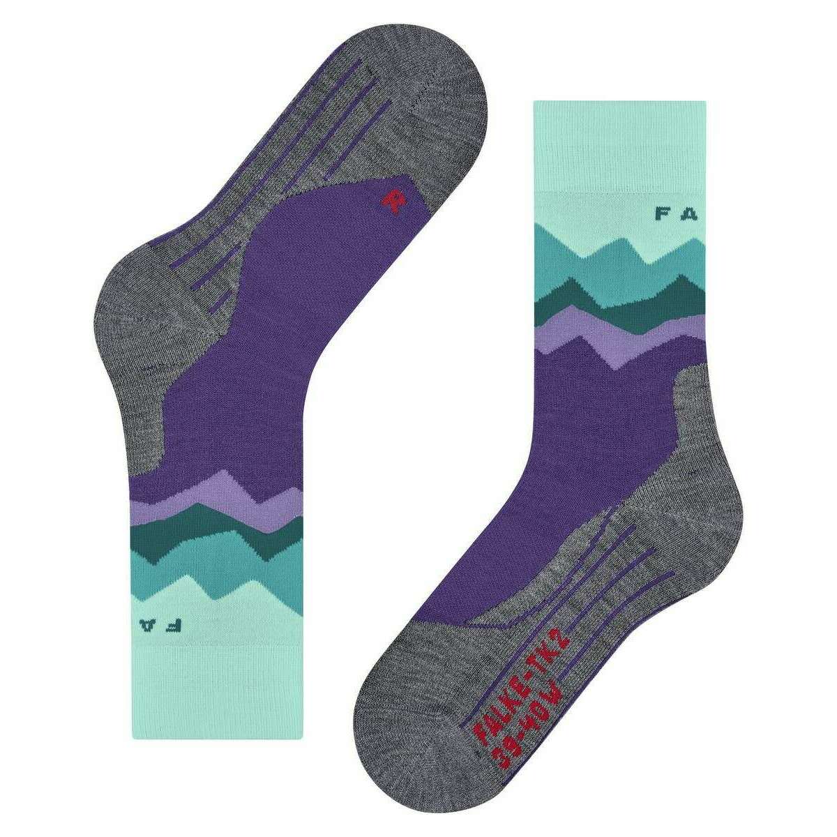 Falke TK2 Crest Explore Trekking Socks - Amethyst Purple - Image 4