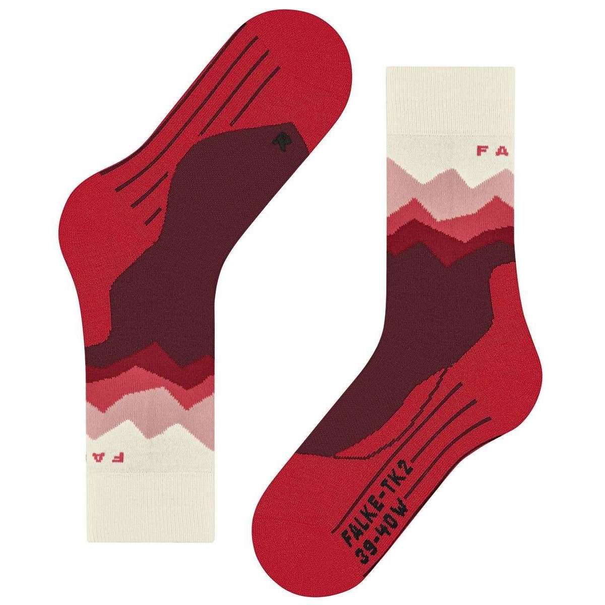 Falke TK2 Explore Crest Socks - Merlot Red - Image 6