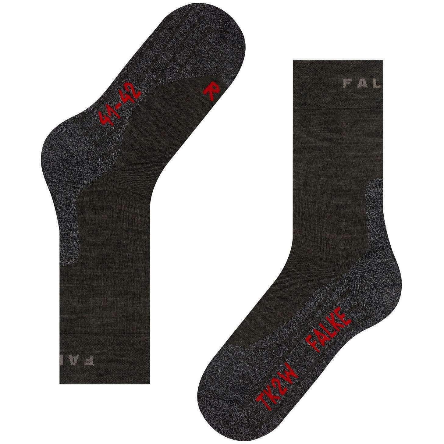 Falke TK2 Explore Sensitive Trekking Socks - Asphalt Mel Grey - Image 6