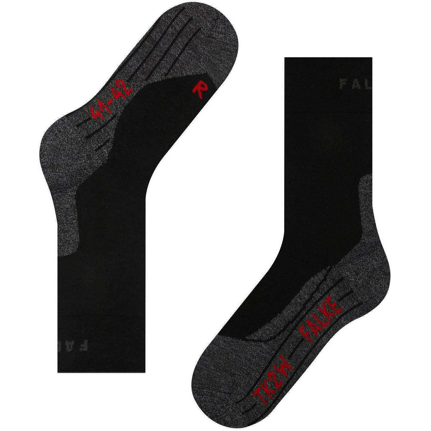 Falke TK2 Explore Sensitive Trekking Socks - Black Mix - Image 6