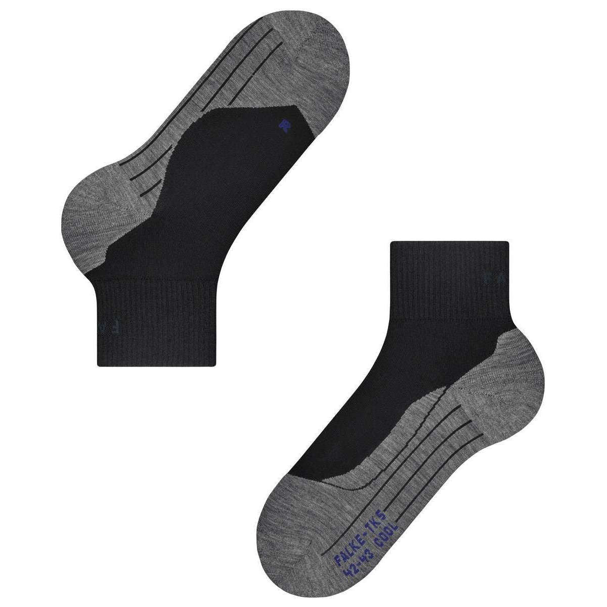 Falke TK5 Wander Cool Short Socks - Black Mix - Image 6