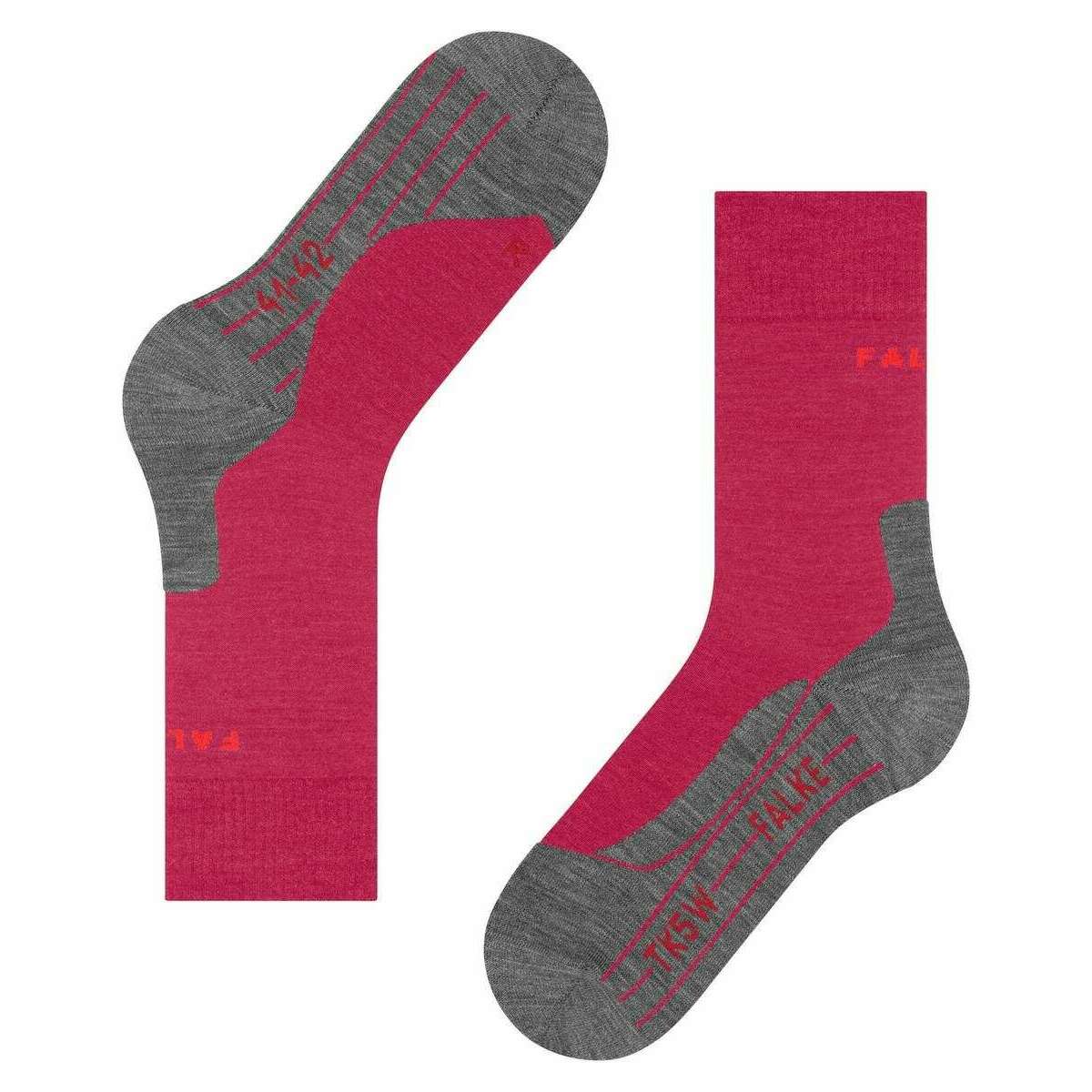 Falke TK5 Wander Trekking Socks - Rose Pink/Grey - Image 4