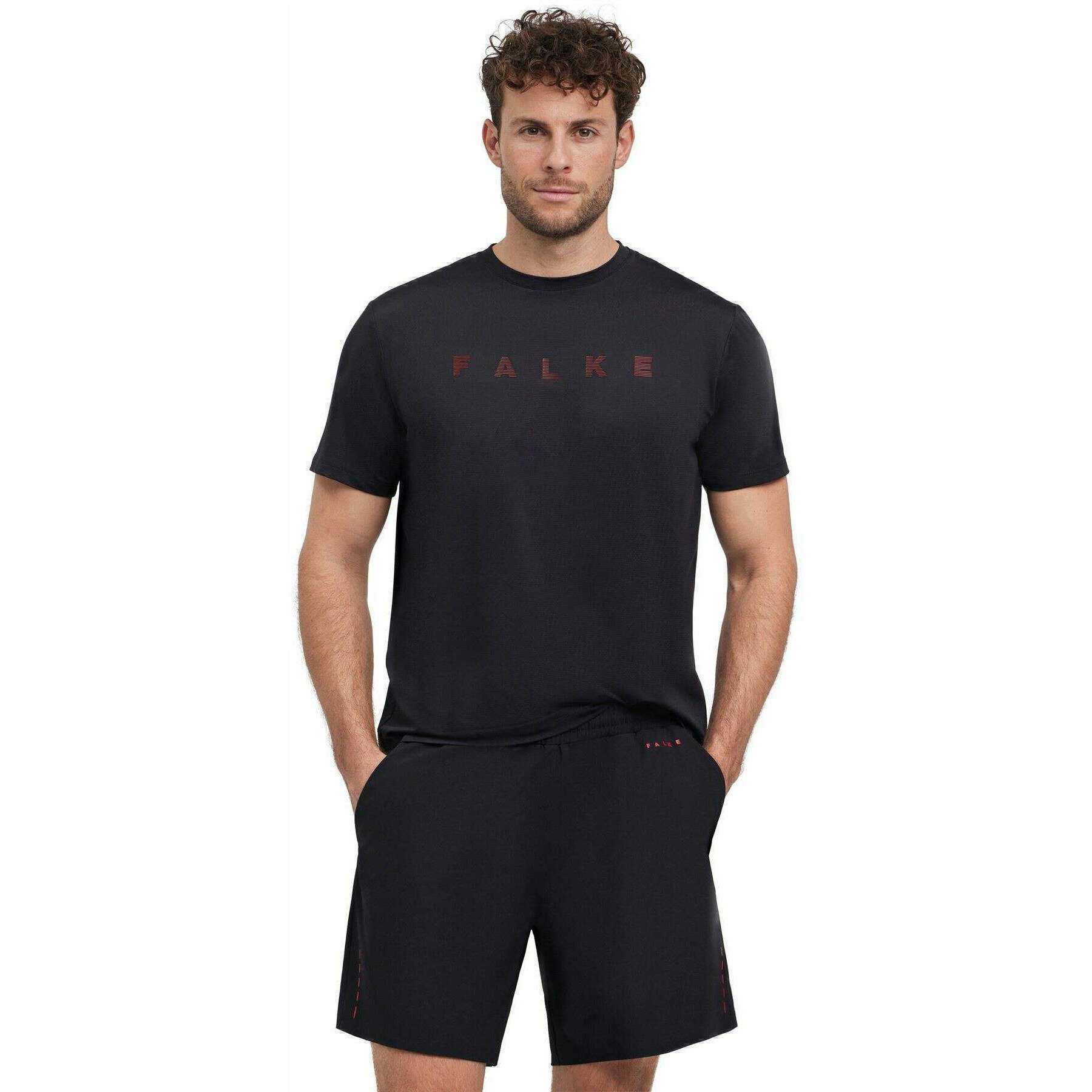 Falke Training Logo T-Shirt - Black - Image 2