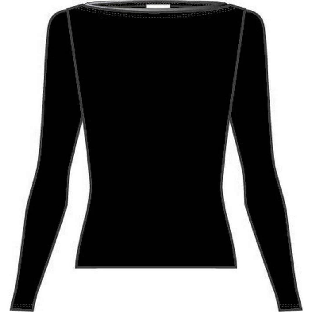 Falke Viscose Boat Neck Long-Sleeve Shirt - Black - Image 2