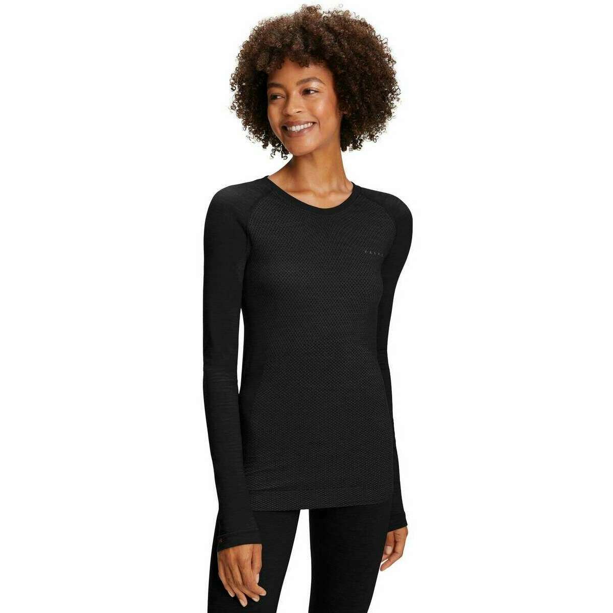 Falke Wool Tech Light Long Sleeve Shirt - Black - Image 2