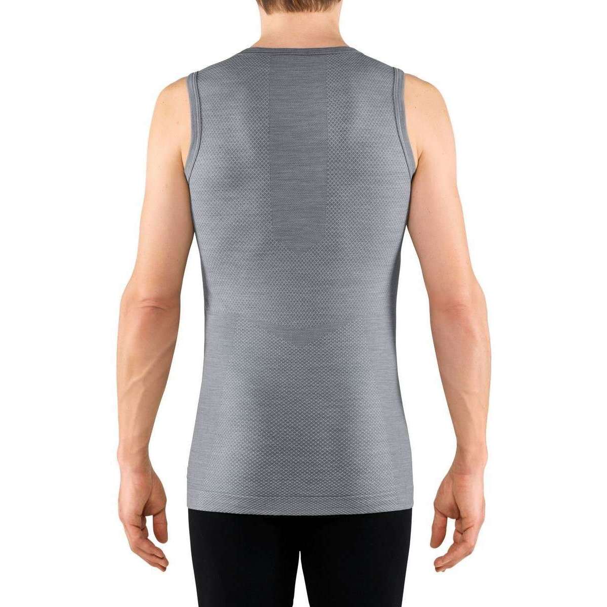 Falke Wool Tech Light Sports Singlet Vest - Grey Heather - Image 3