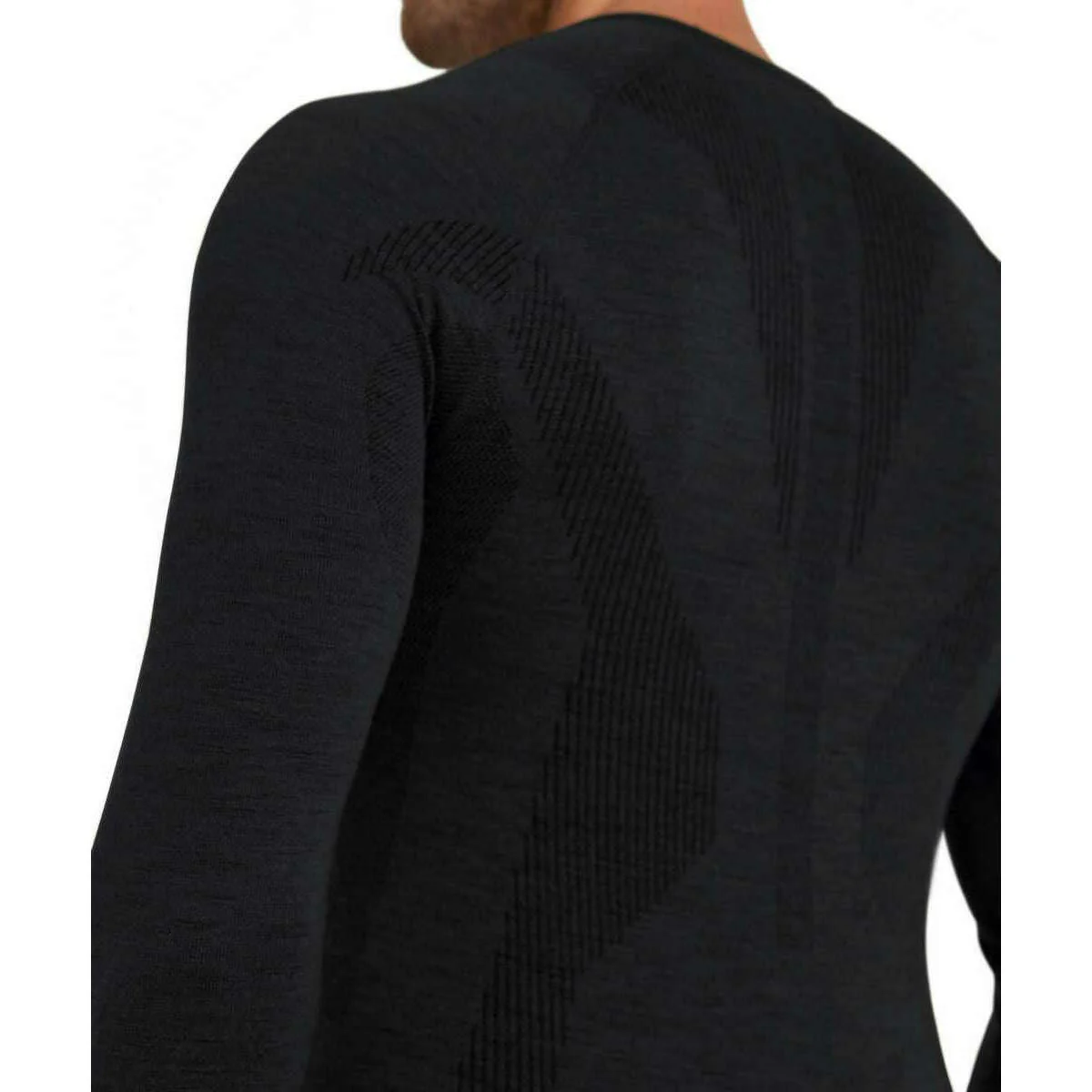 Falke Wool Tech Long Sleeve Shirt - Black - Image 4