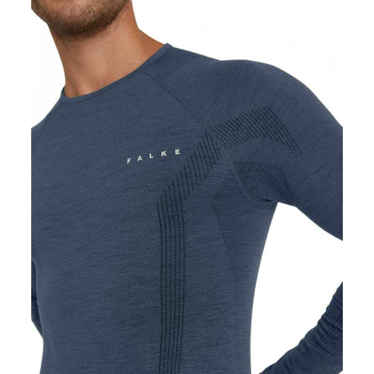 Falke Wool Tech Long Sleeve Shirt - Capitain Blue - Image 4