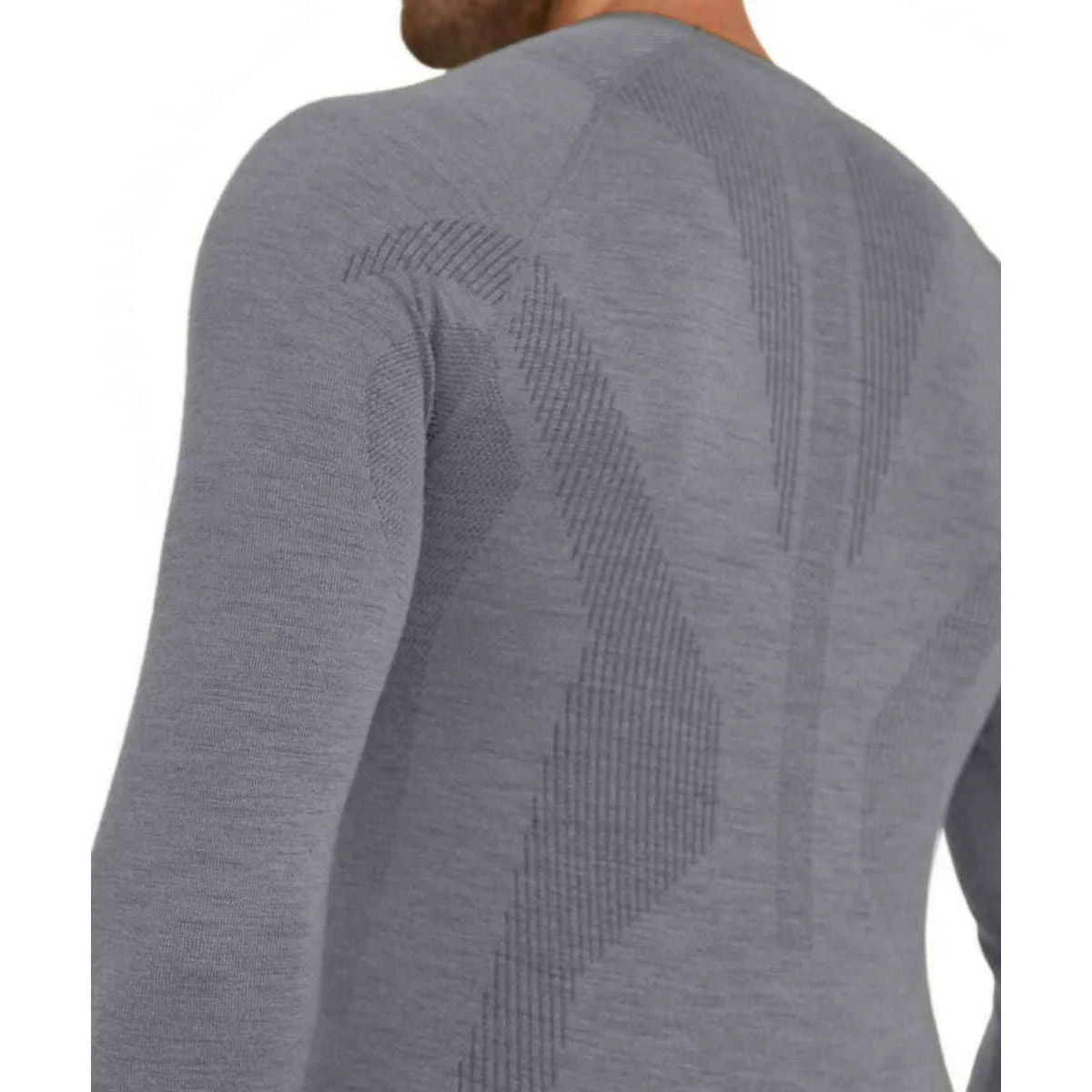 Falke Wool Tech Long Sleeve Shirt - Grey Heather - Image 5