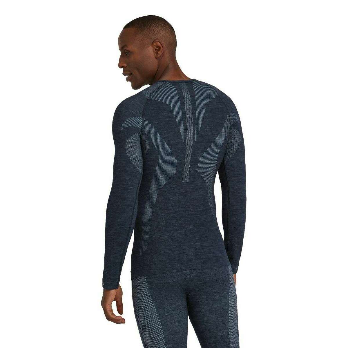 Falke Wool Tech Long Sleeve Shirt - Space Blue - Image 3