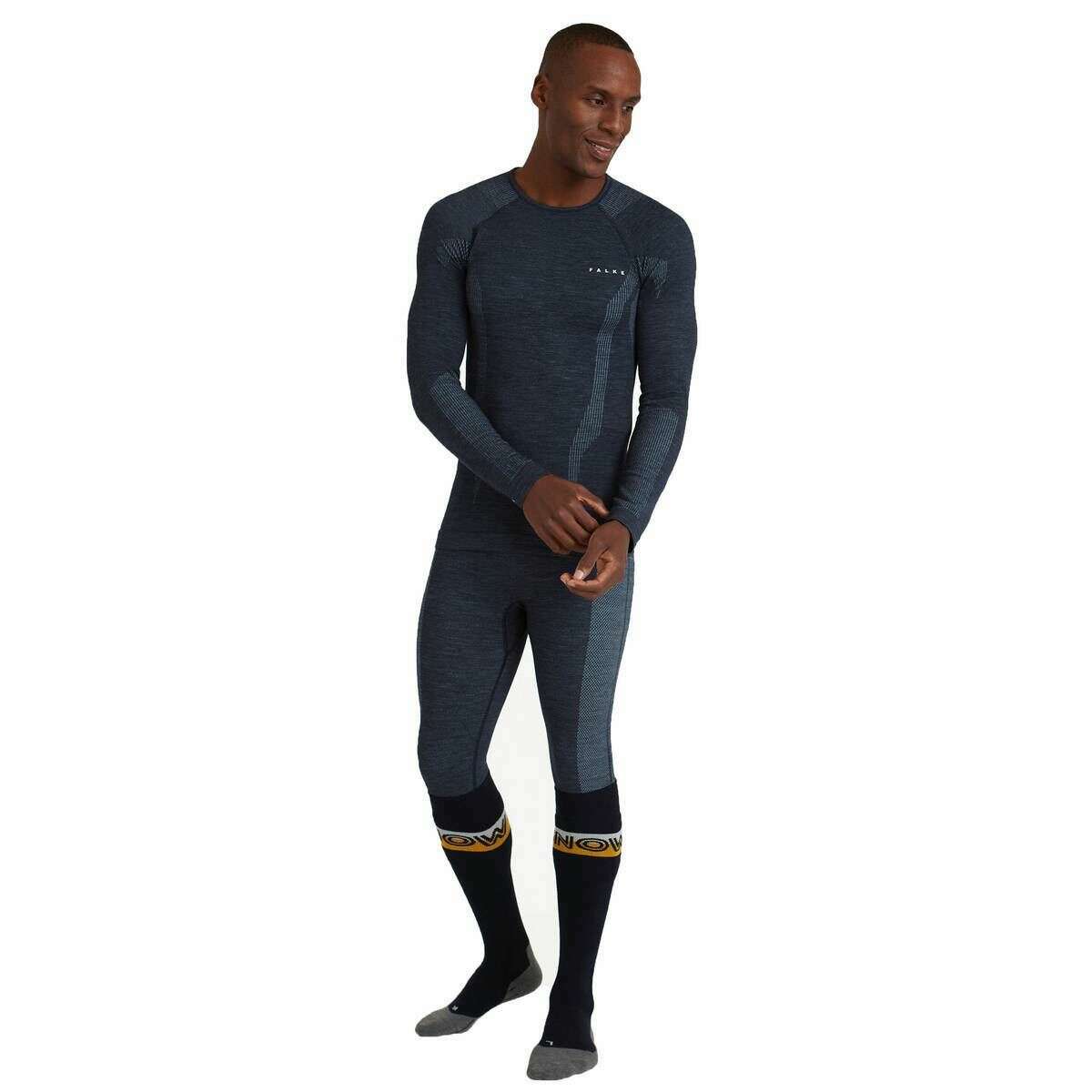 Falke Wool Tech Long Sleeve Shirt - Space Blue - Image 4