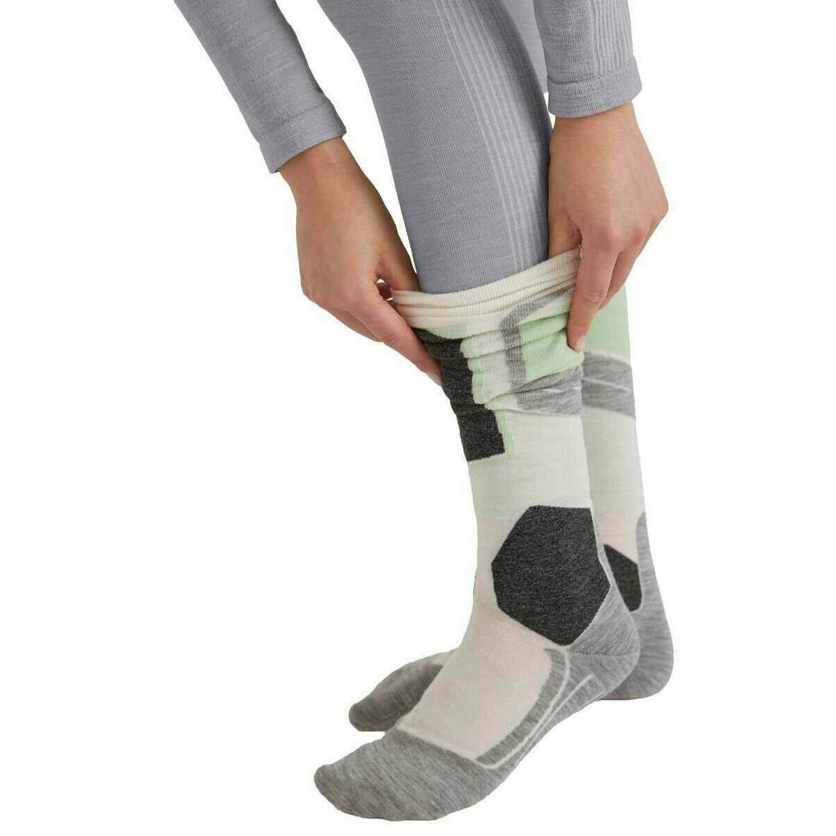Falke Wool Tech Tights - Grey Heather - Image 5
