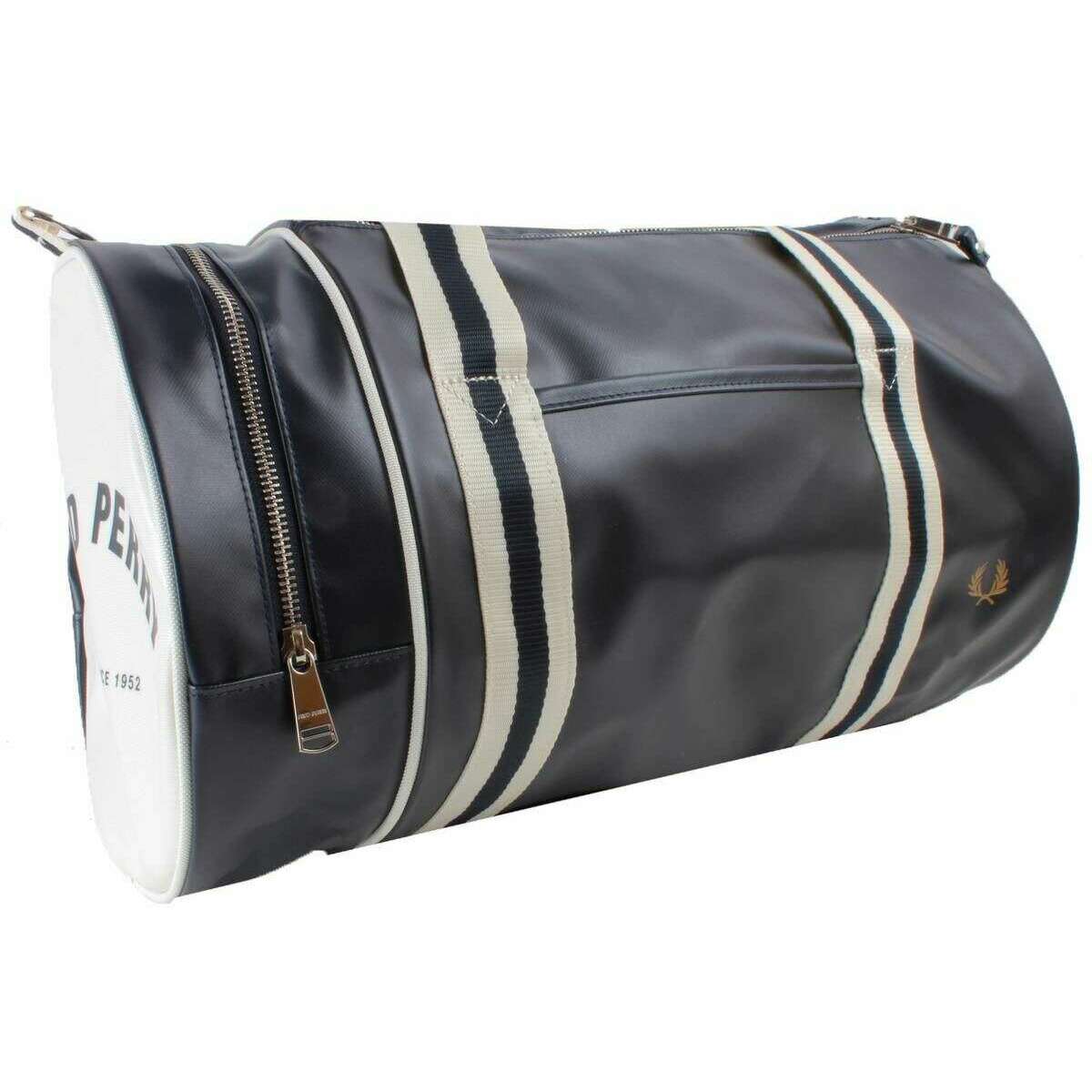 Fred Perry Classic Barrel Bag - Navy/Ecru Cream - Image 4