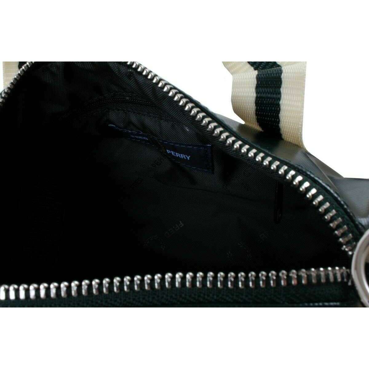 Fred Perry Mini Classic Barrel Bag - Grassroots Green/Ecru Cream - Image 6