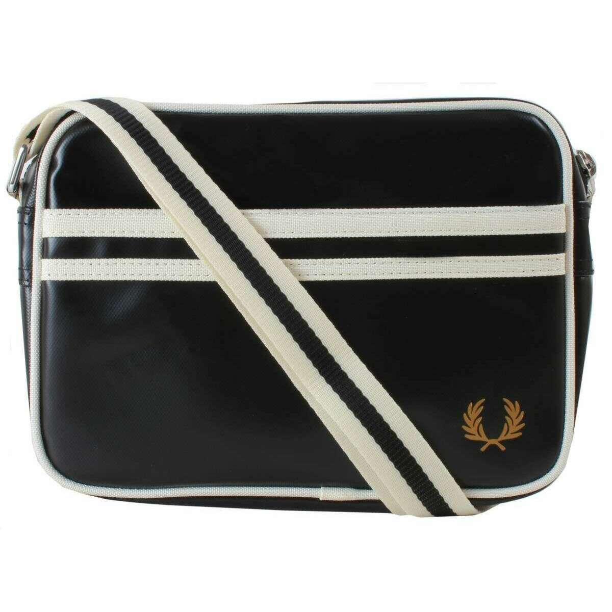 Fred Perry Mini Classic Shoulder Bag - Black/Ecru Cream