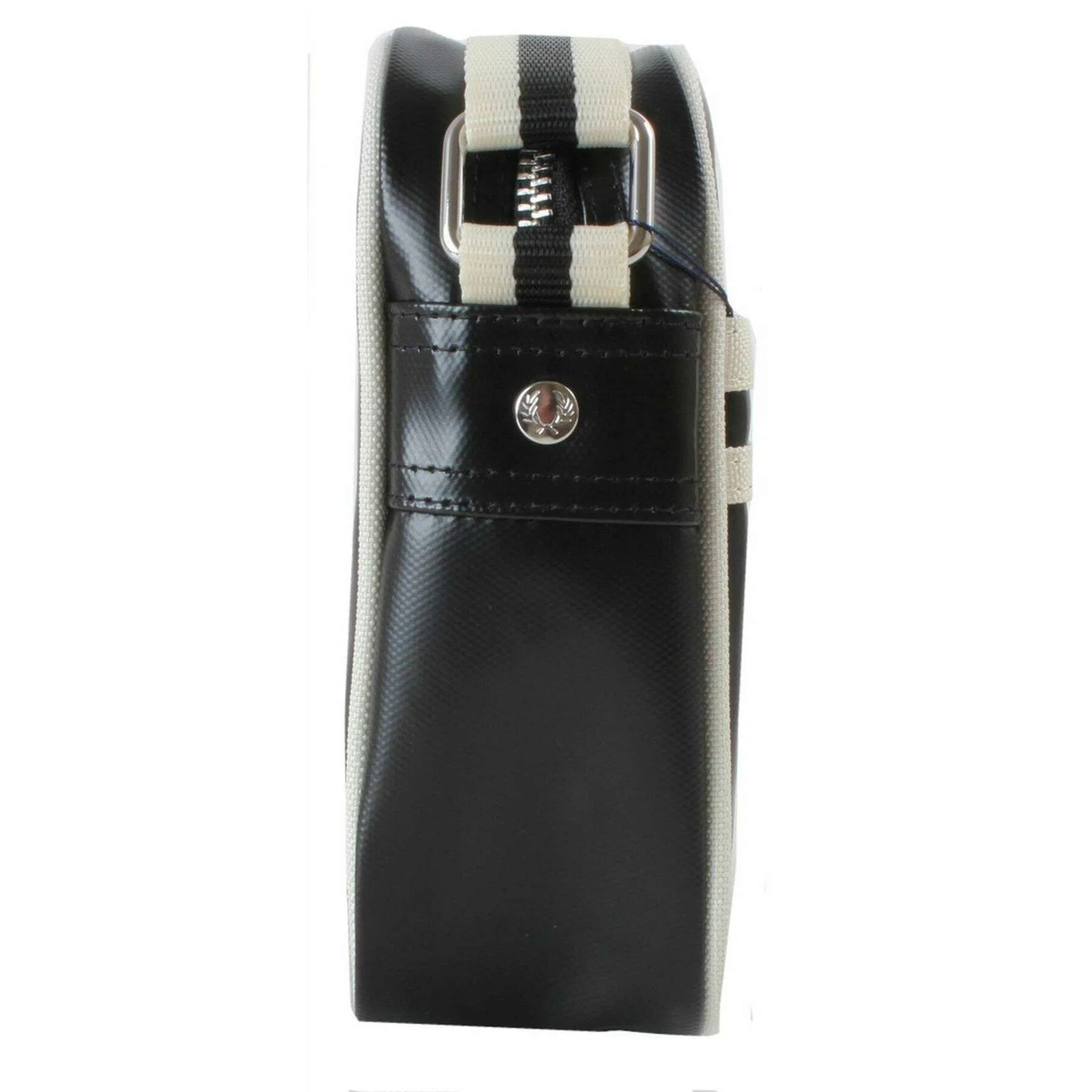 Fred Perry Mini Classic Shoulder Bag - Black/Ecru Cream - Image 4